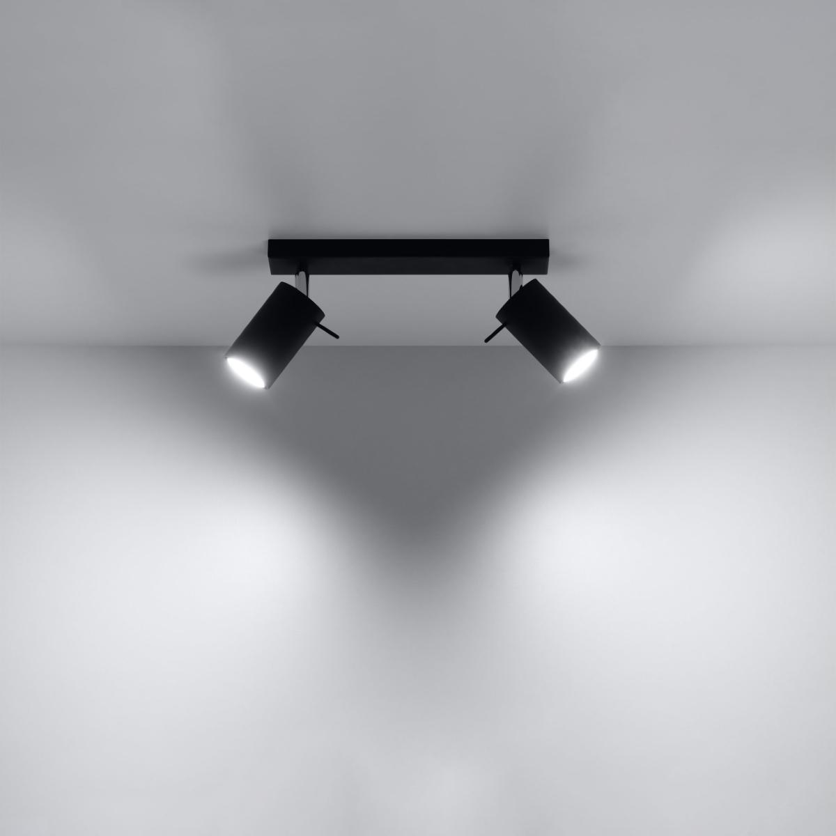 Sollux Lámpara de techo RING 2 negra 