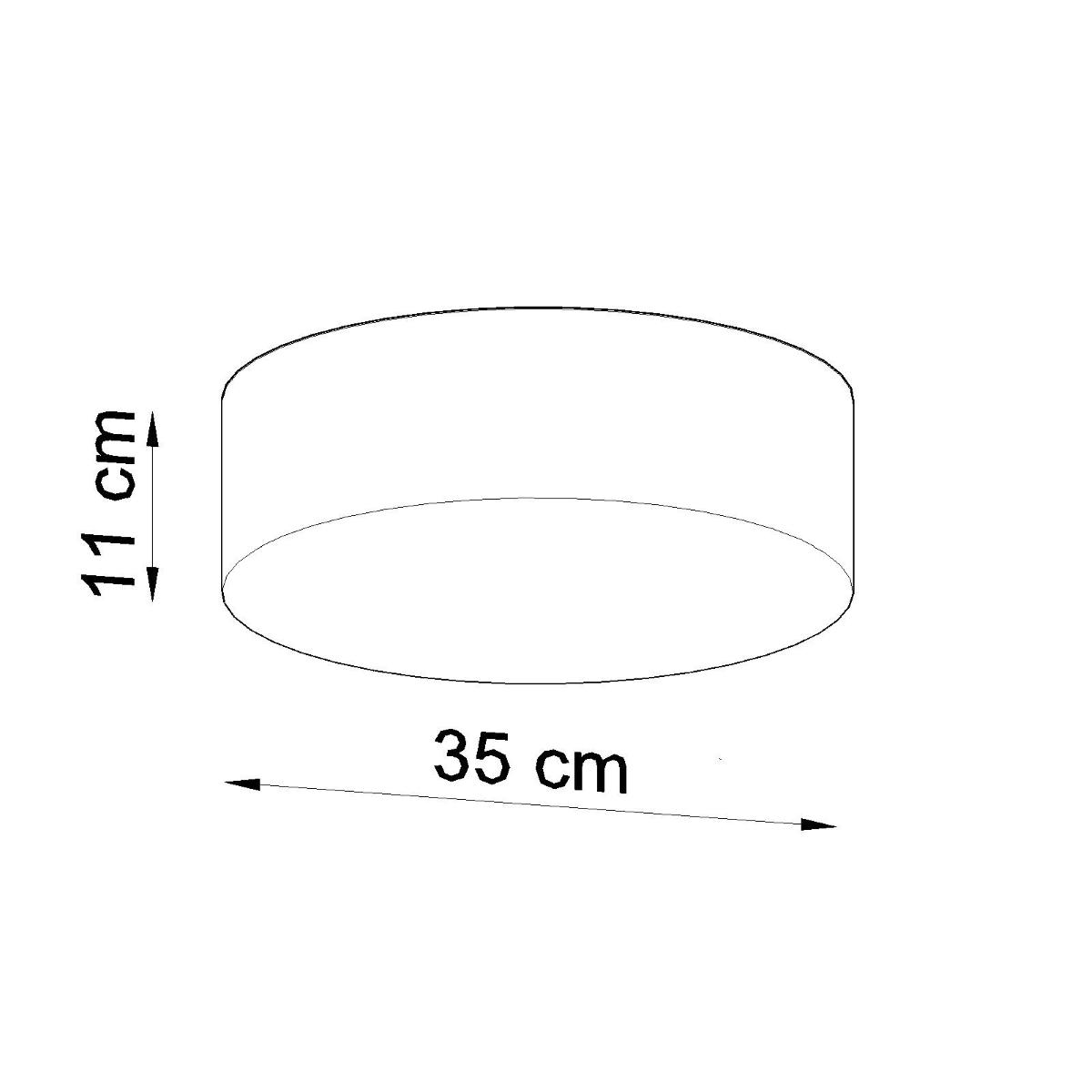 Sollux Lámpara de techo ARENA 35 gris 