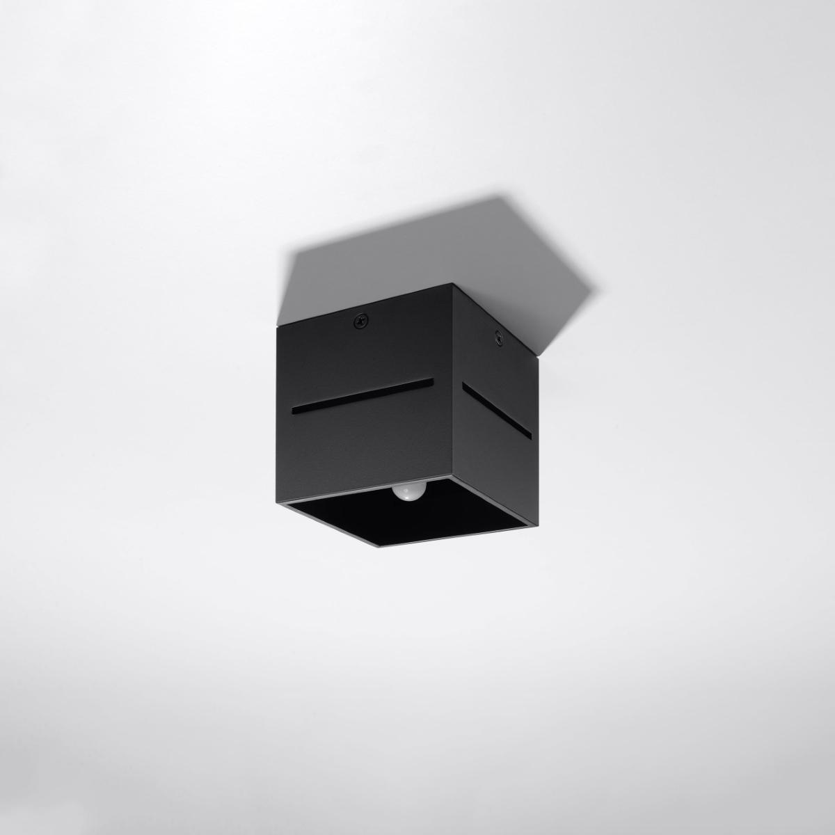 Sollux Lámpara de techo LOBO negra 