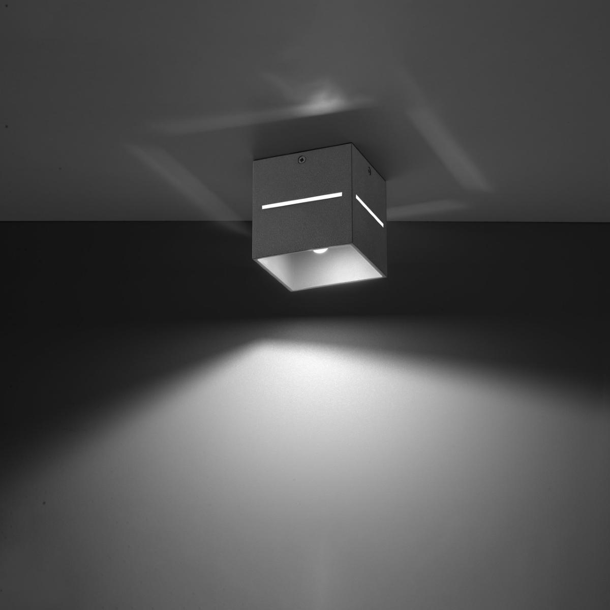 Sollux Lámpara de techo LOBO gris 