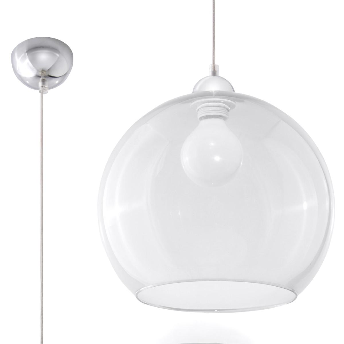 Sollux Lámpara colgante BALL transparente 