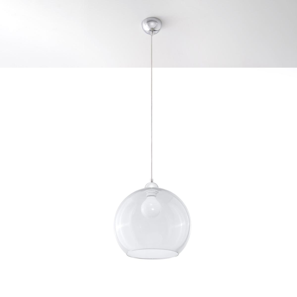 Sollux Lámpara colgante BALL transparente 