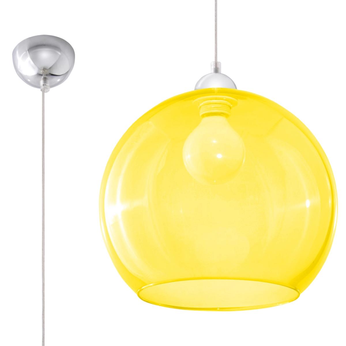 Sollux Lámpara colgante BALL amarillo 