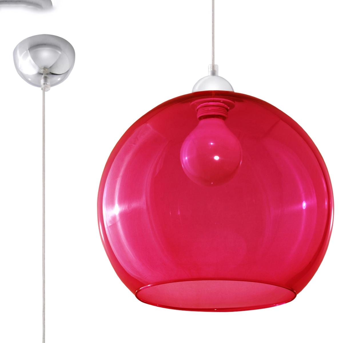Sollux Lámpara colgante BALL roja 