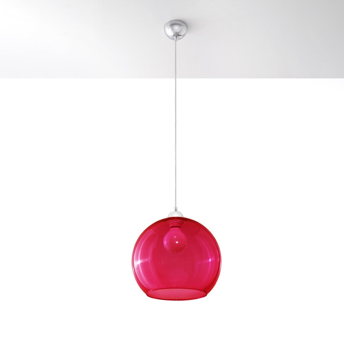 Sollux Lámpara colgante BALL roja 