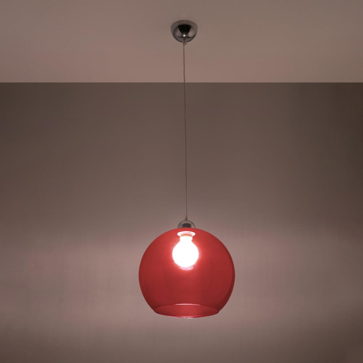 Sollux Lámpara colgante BALL roja 
