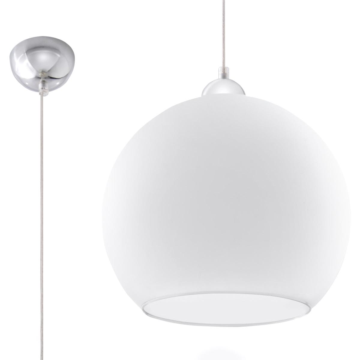Sollux Lámpara colgante BALL blanca 