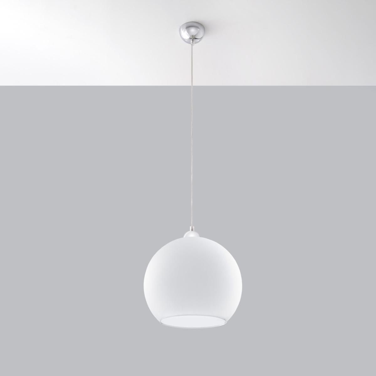Sollux Lámpara colgante BALL blanca 
