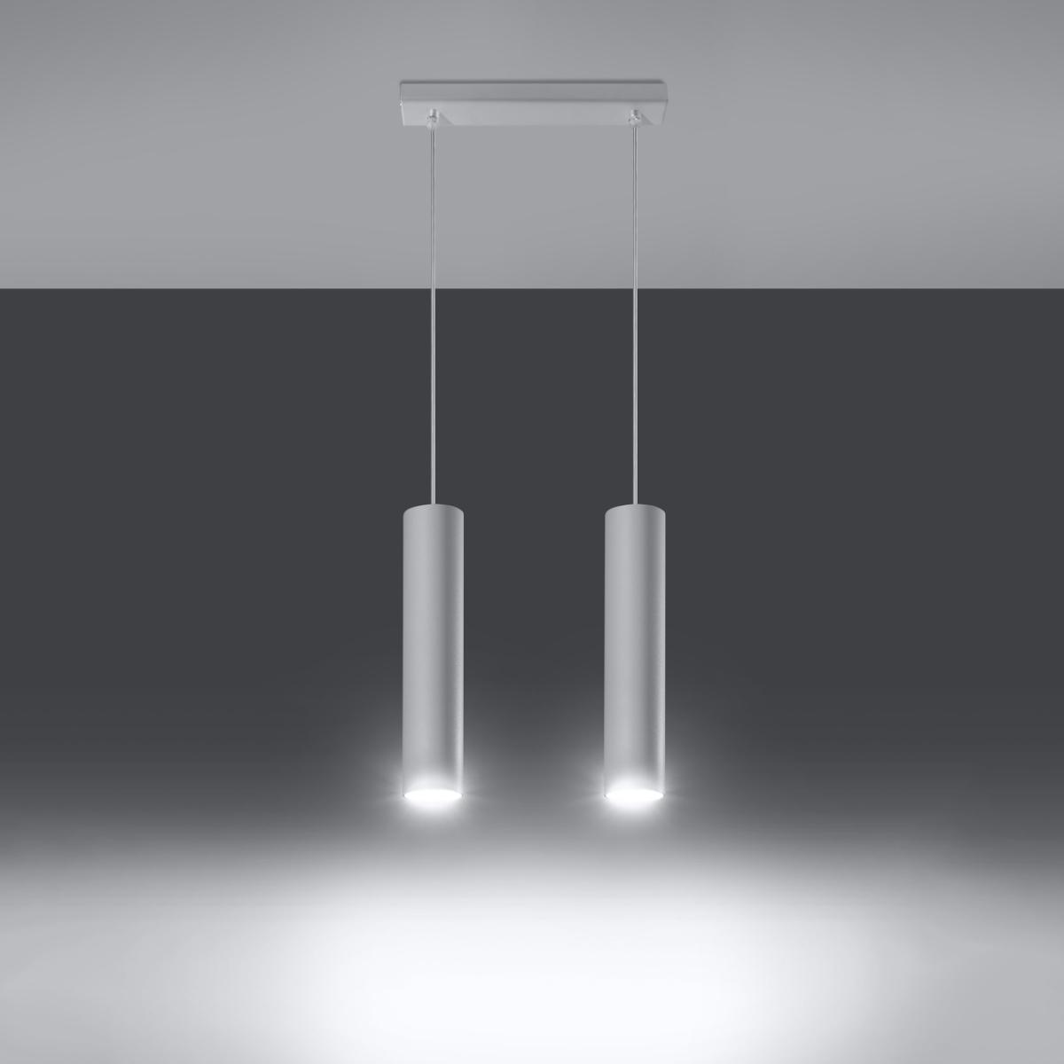 Sollux Lámpara colgante LAGOS 2 blanca 