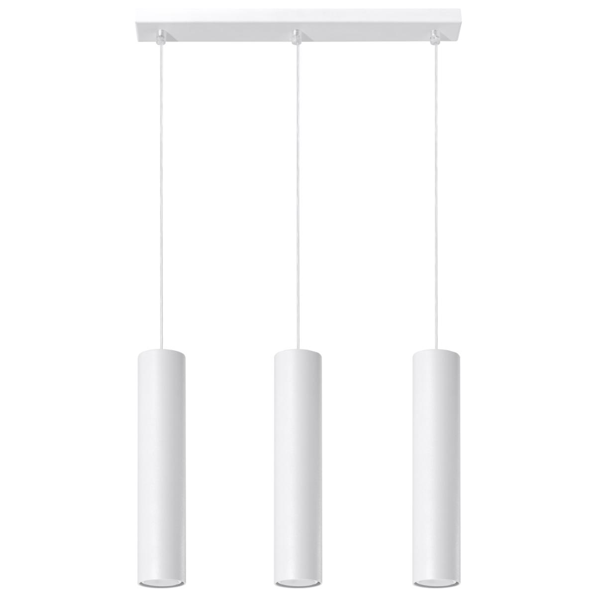 Sollux Lámpara colgante LAGOS 3L blanca 