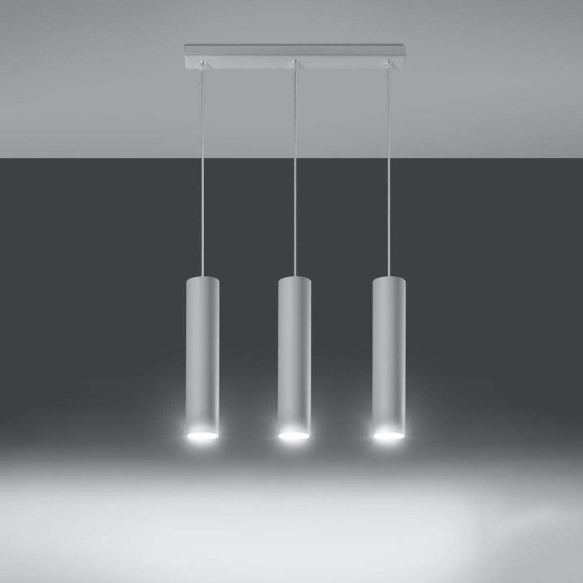 Sollux Lámpara colgante LAGOS 3L blanca 