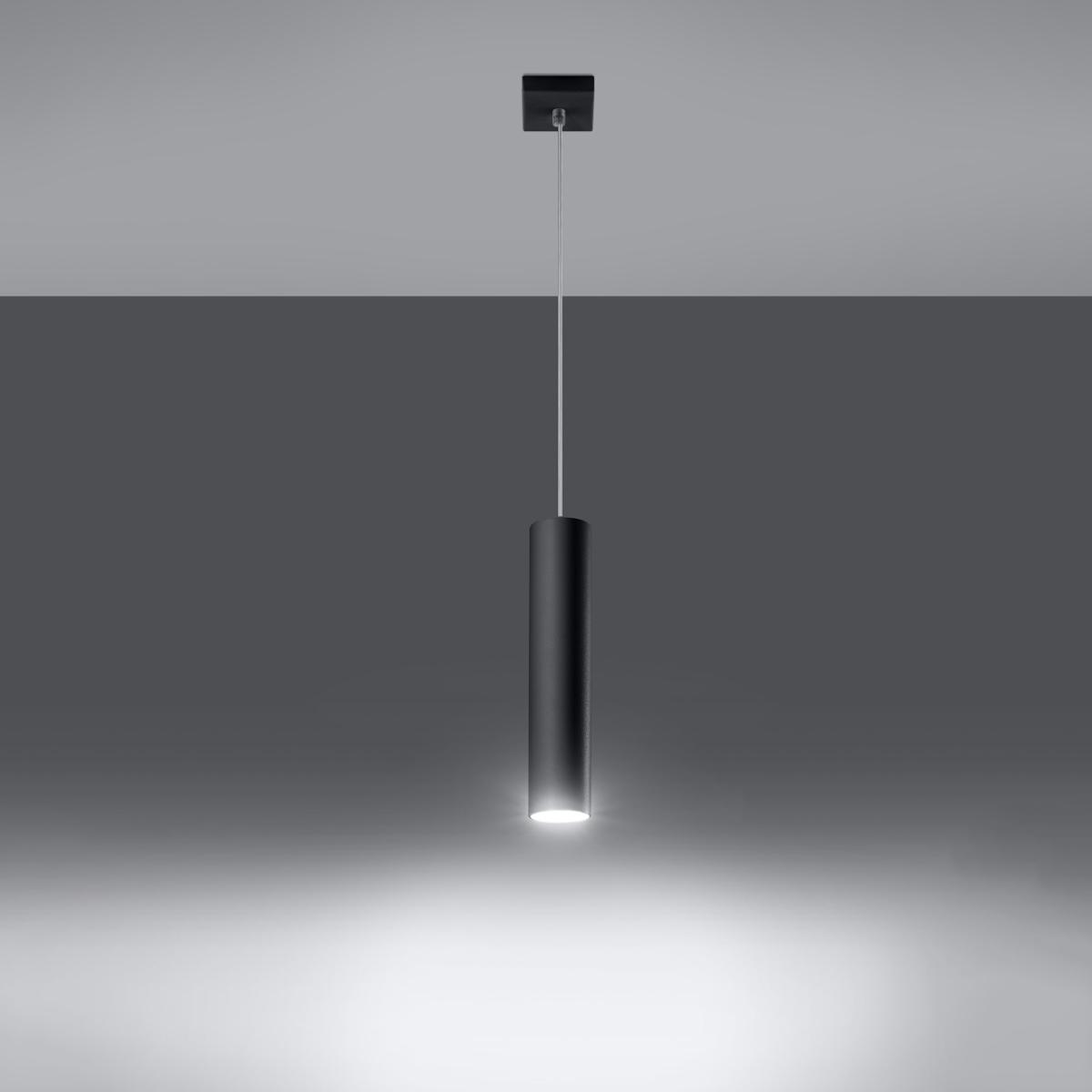 Sollux Lámpara colgante LAGOS 1 negro 