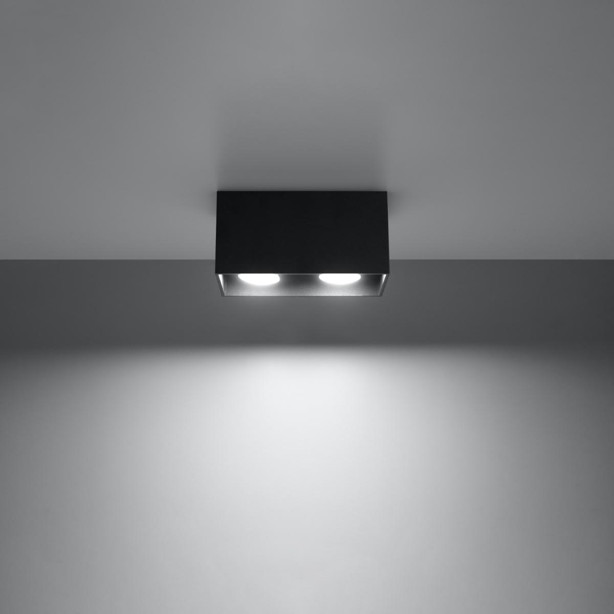 Sollux Plafón QUAD negro 