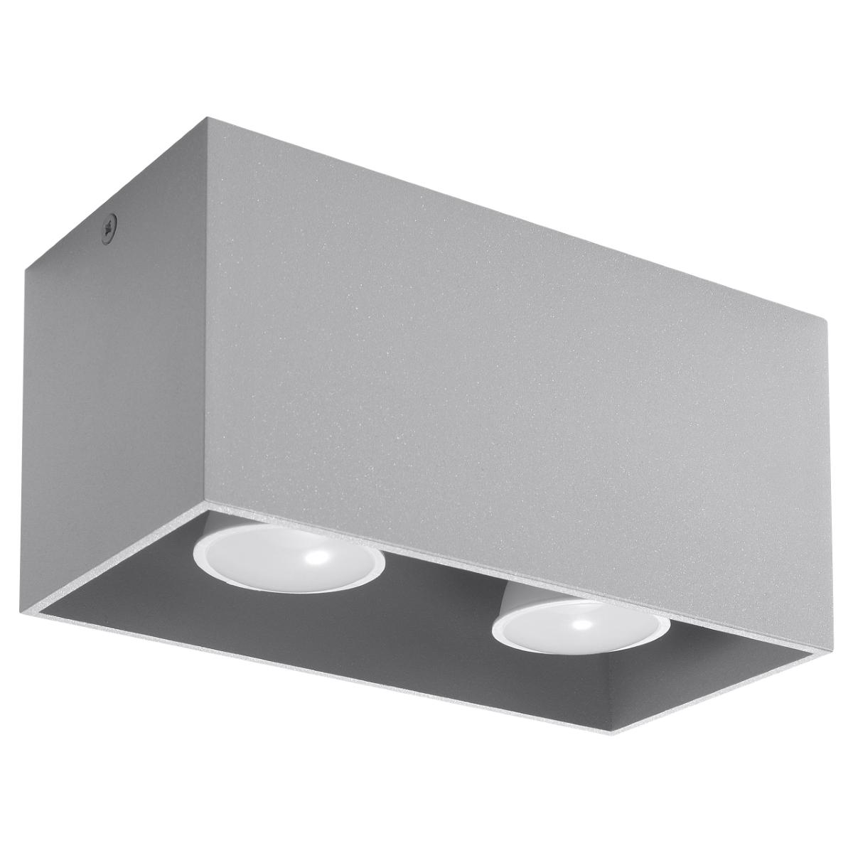 Sollux Lámpara de techo QUAD gris 