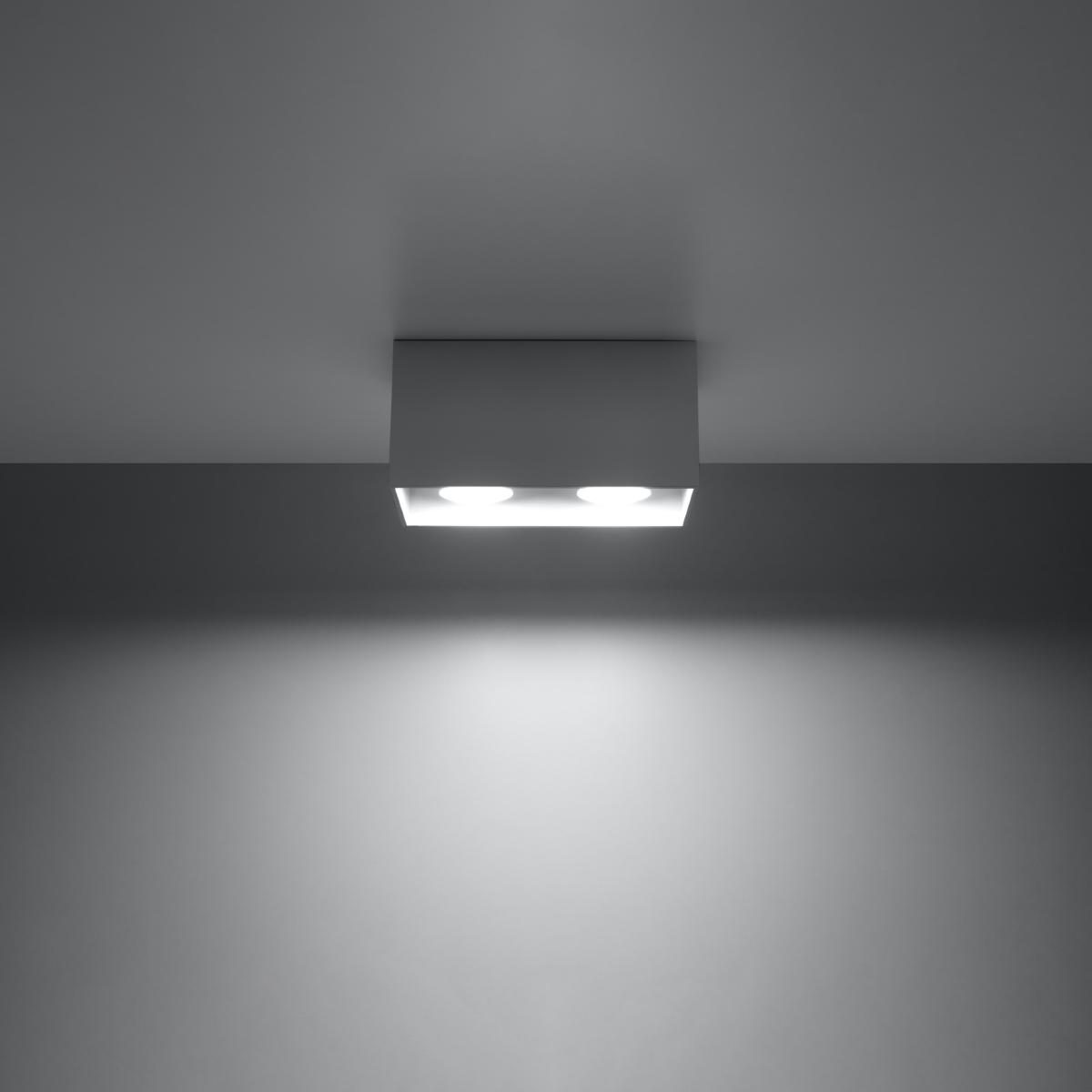 Sollux Lámpara de techo QUAD gris 