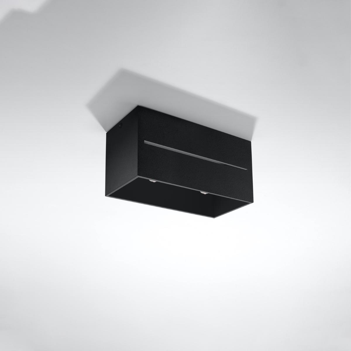 Sollux Lámpara de techo LOBO 2 negra 