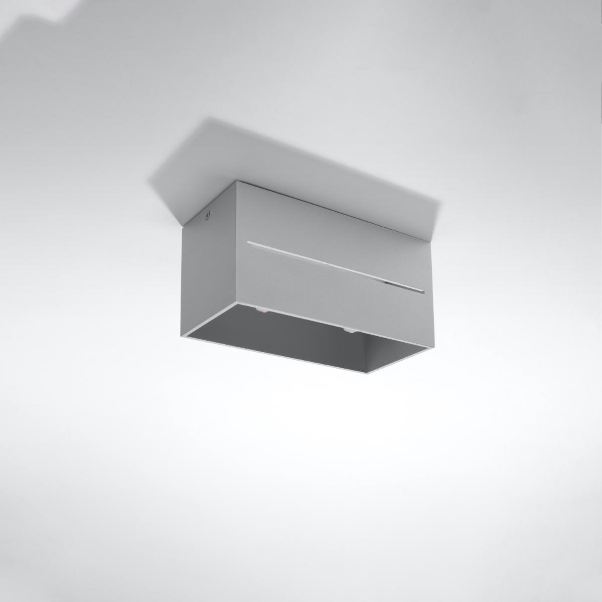 Sollux Lámpara de techo LOBO 2 gris 