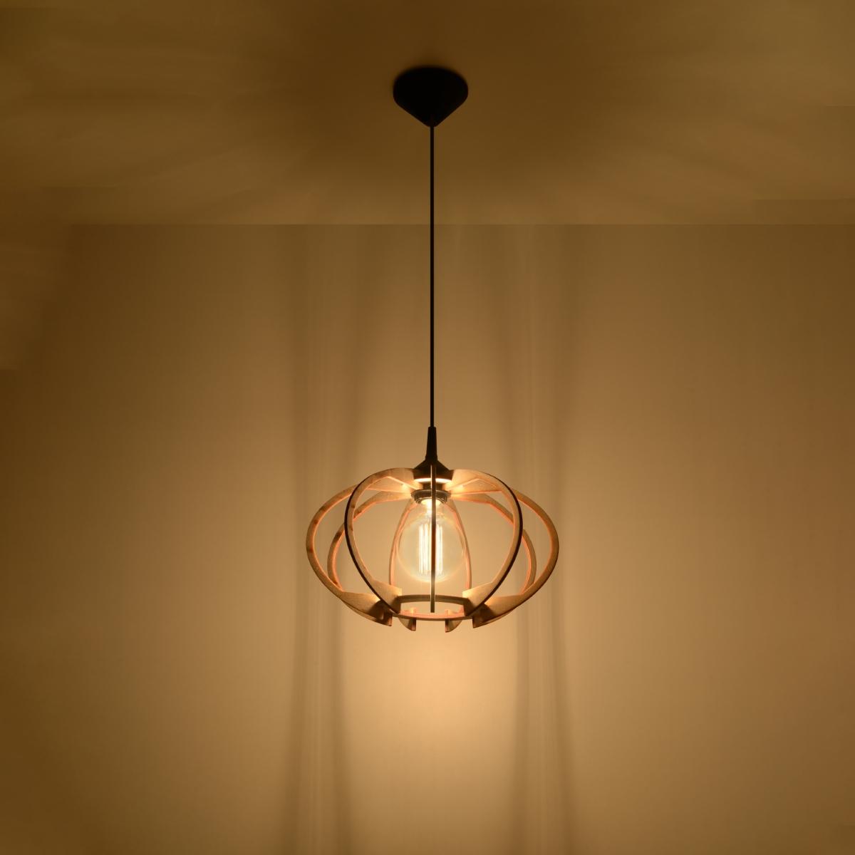 Sollux Lámpara colgante MANDELINO madera natural 