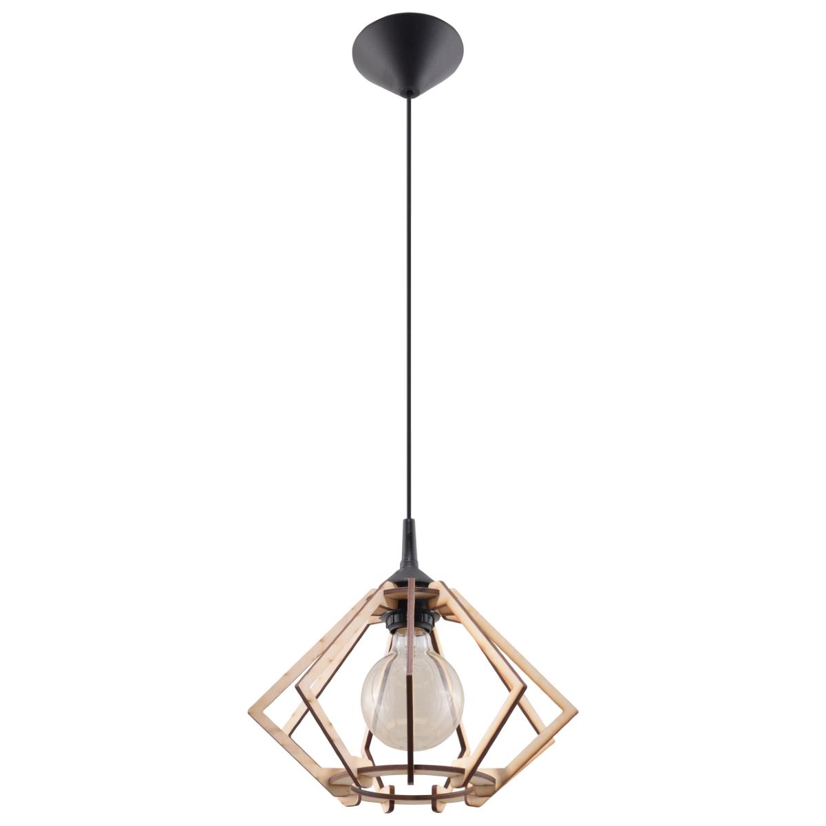 Sollux Lámpara colgante POMPELMO madera natural 