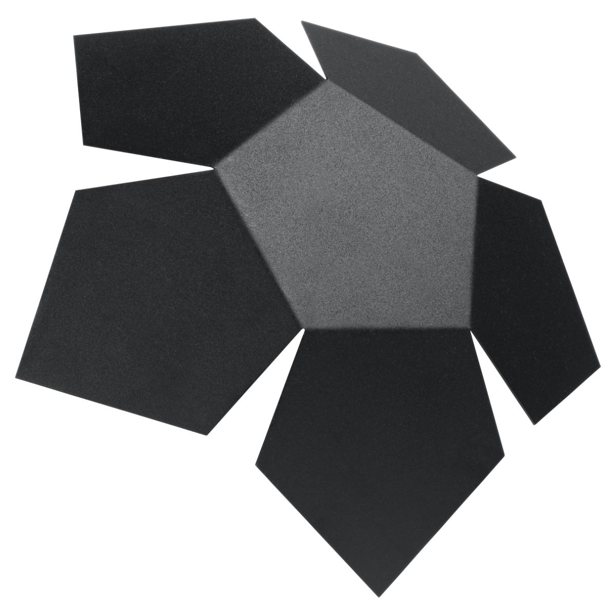 Sollux Aplique PENTA negro 