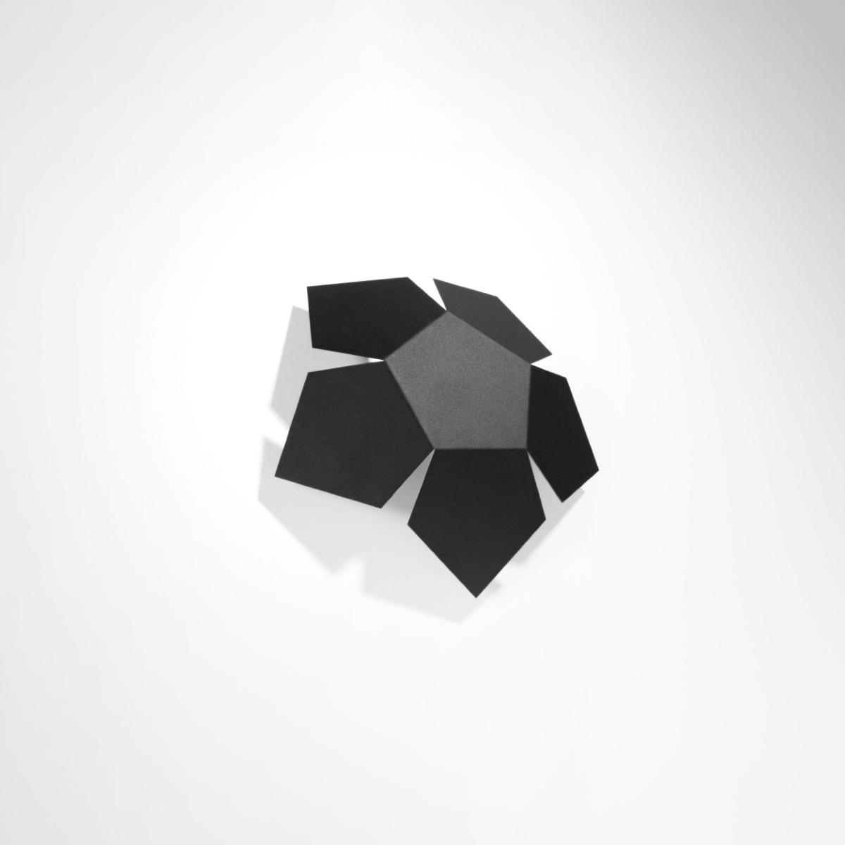 Sollux Aplique PENTA negro 