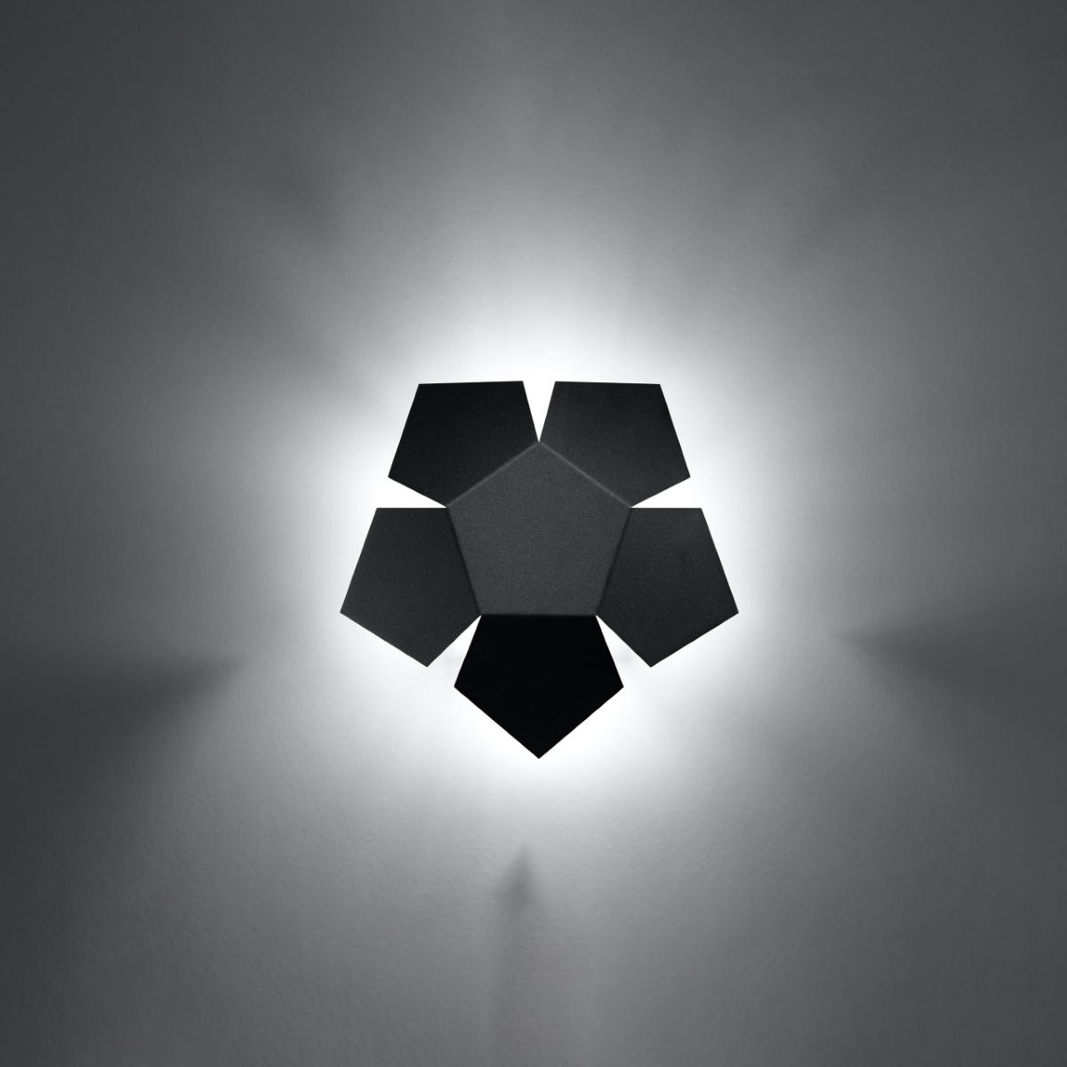 Sollux Aplique PENTA negro 