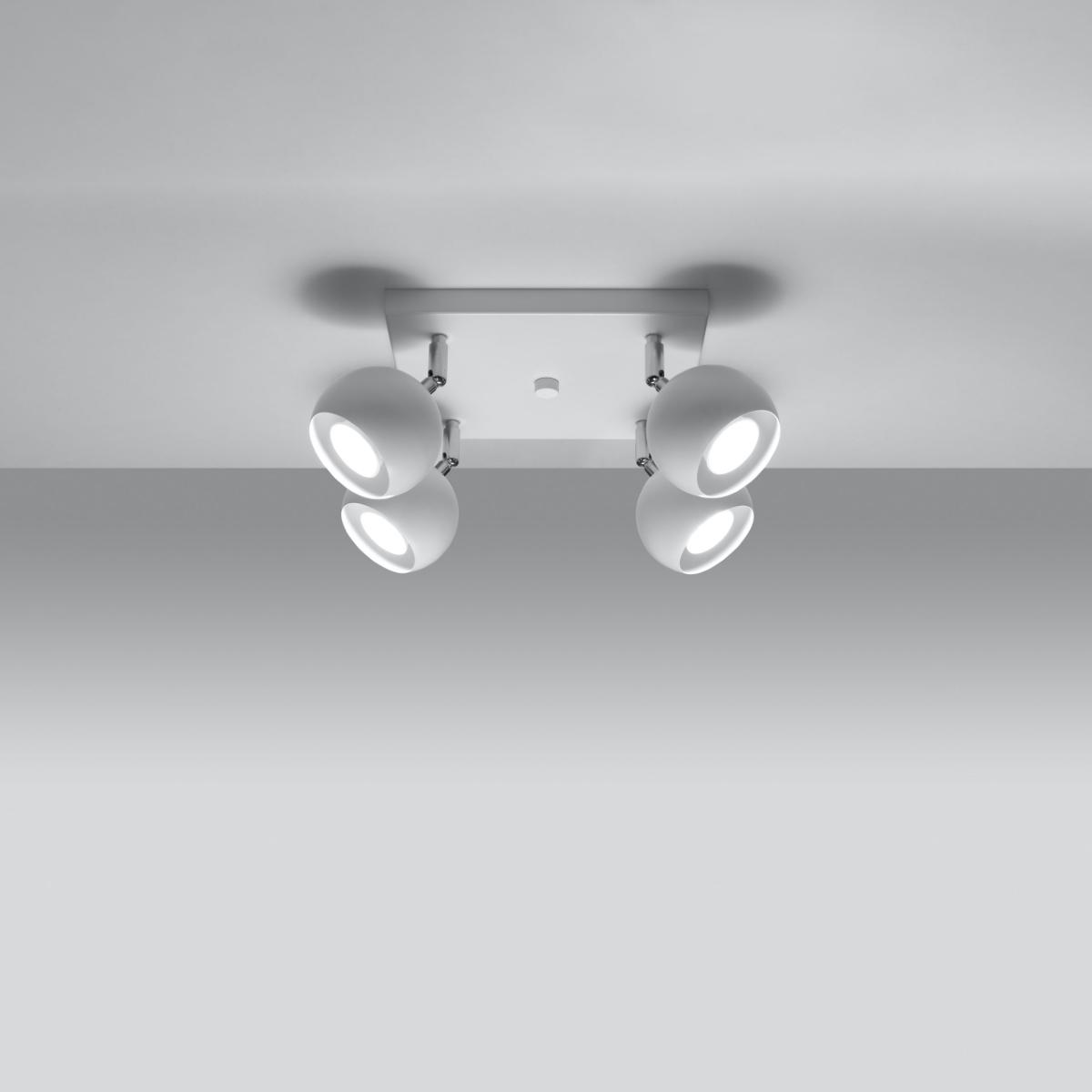 Sollux Lámpara de techo OCULARE 4 blanco 