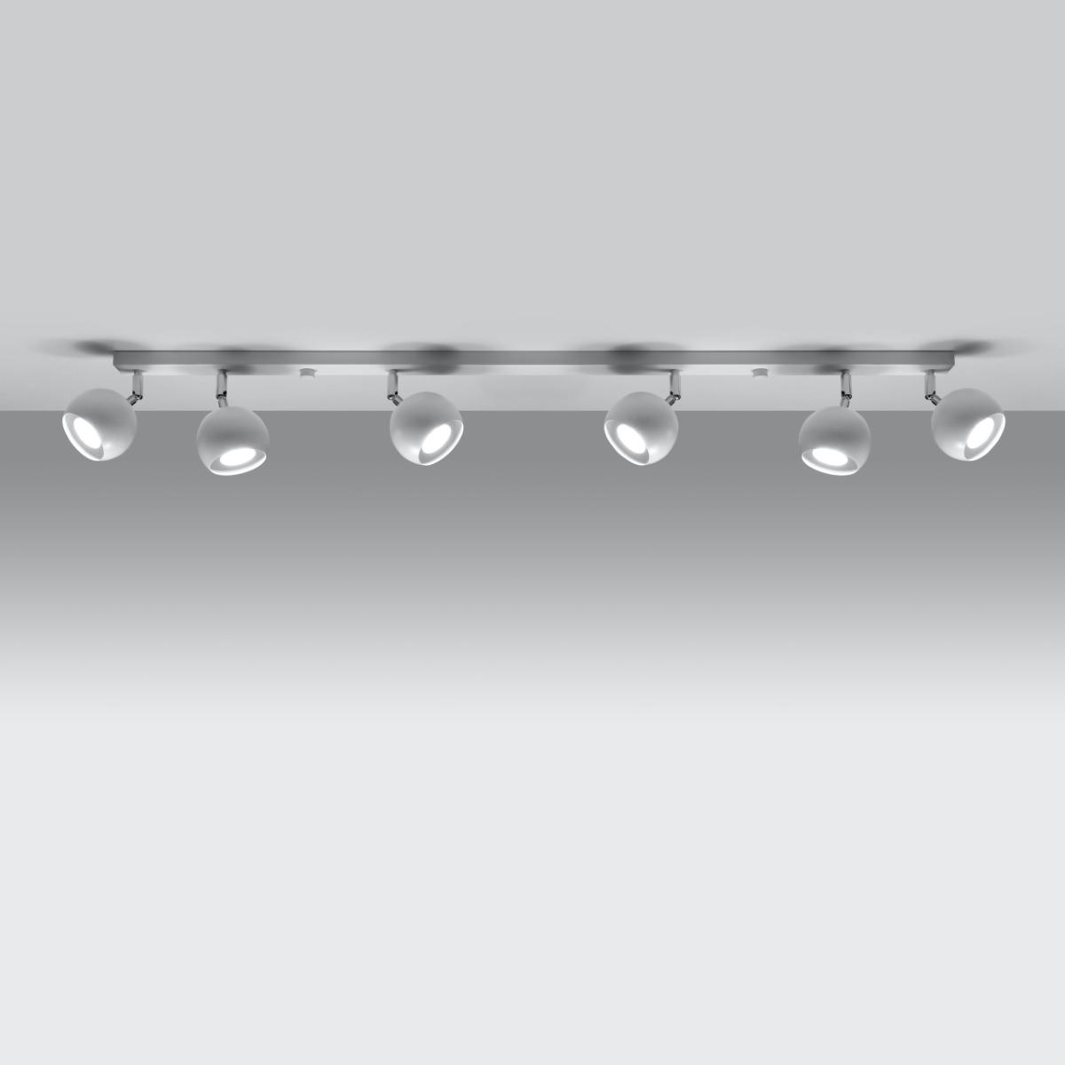 Sollux Lámpara de techo OCULARE 6L blanca 