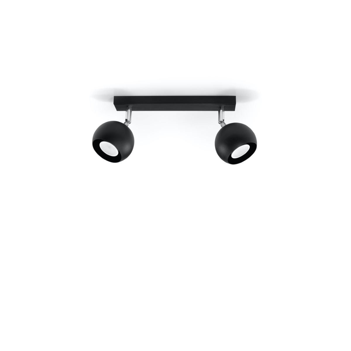 Sollux Lámpara de techo OCULARE 2 negro 