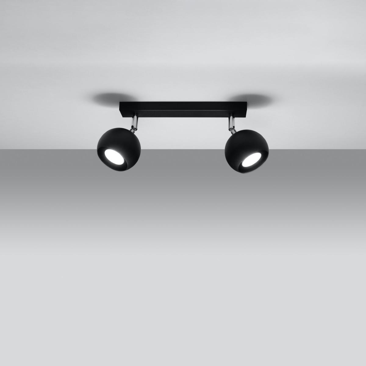 Sollux Lámpara de techo OCULARE 2 negro 