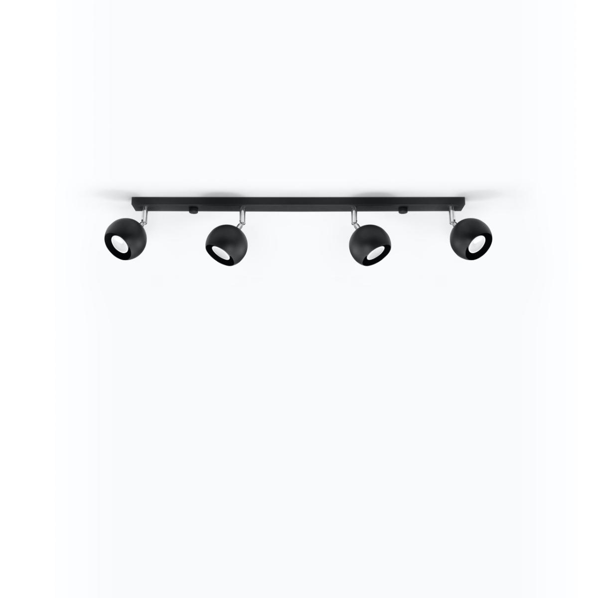 Sollux Lámpara de techo OCULARE 4L negra 