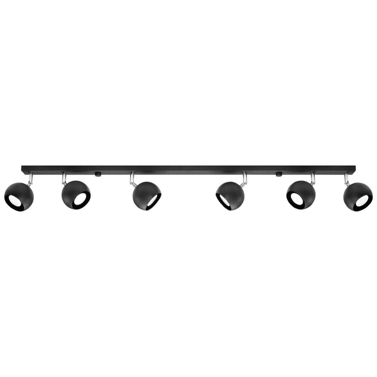 Sollux Lámpara de techo OCULARE 6L negra 