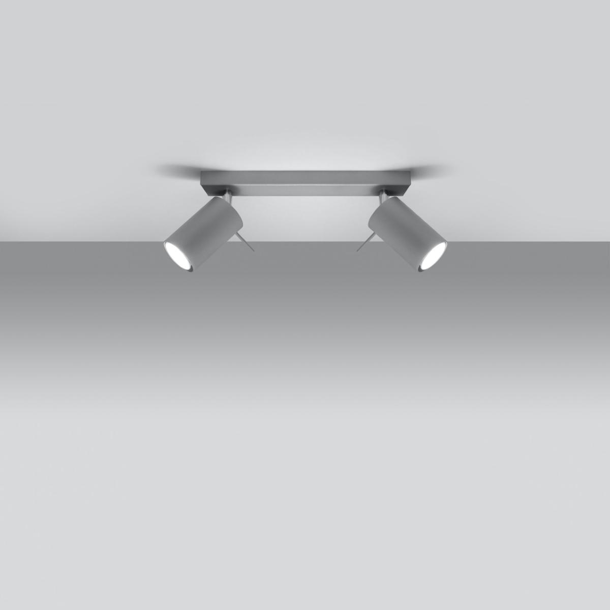 Sollux Lámpara de techo RING 2 gris 