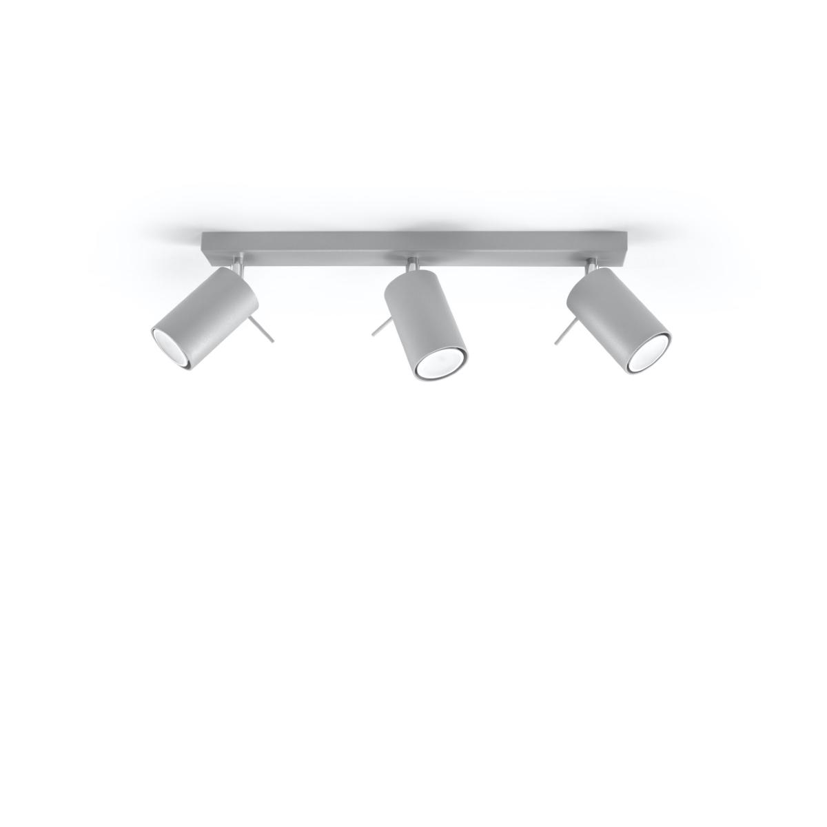 Sollux Lámpara de techo RING 3 gris 