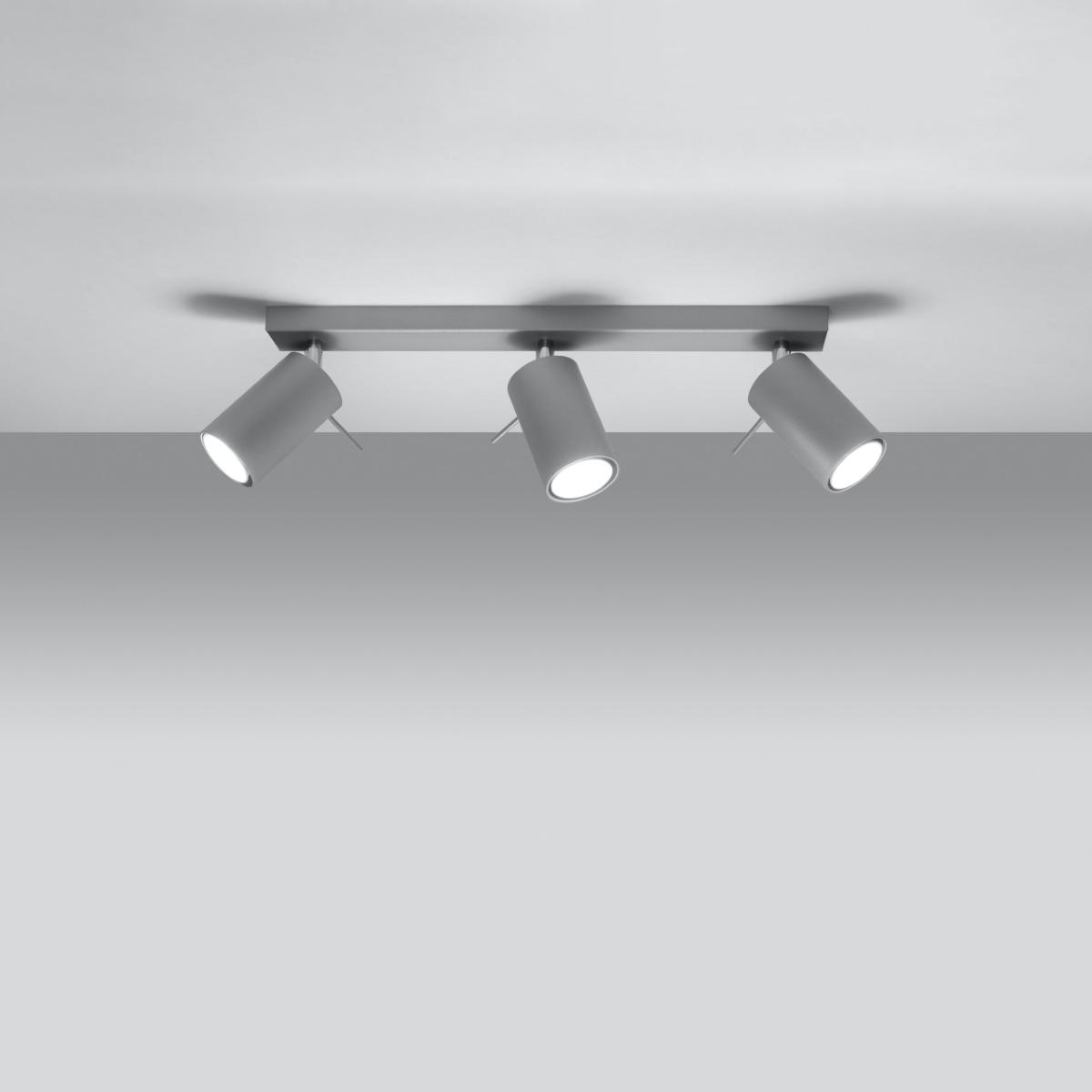 Sollux Lámpara de techo RING 3 gris 