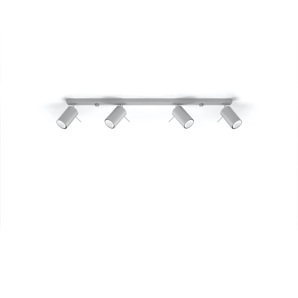 Sollux Lámpara de techo RING 4L gris 