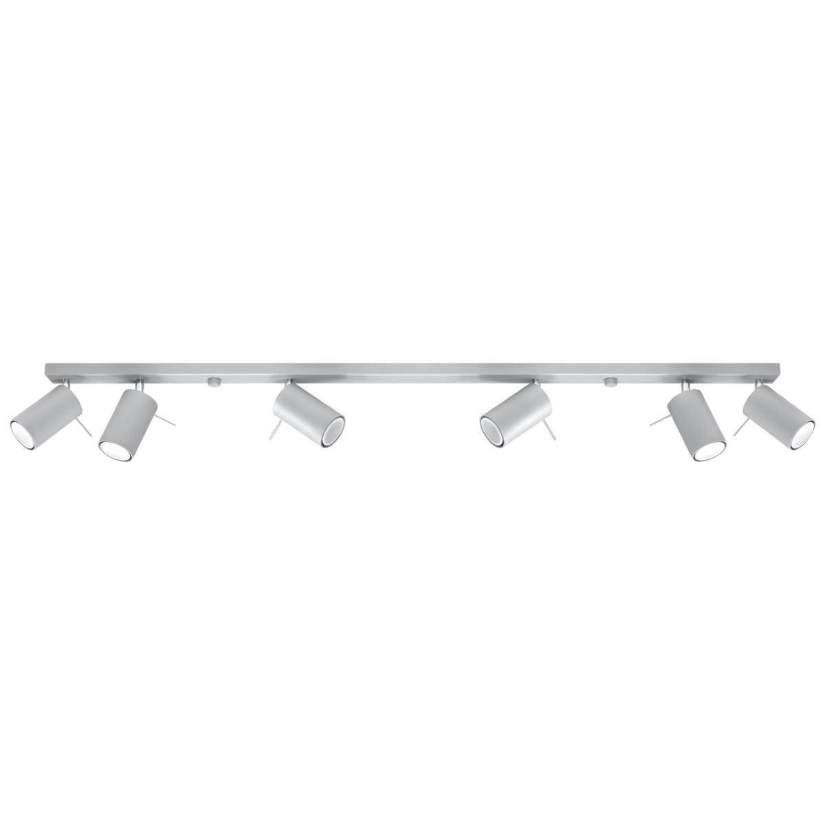 Sollux Lámpara de techo RING 6L gris 