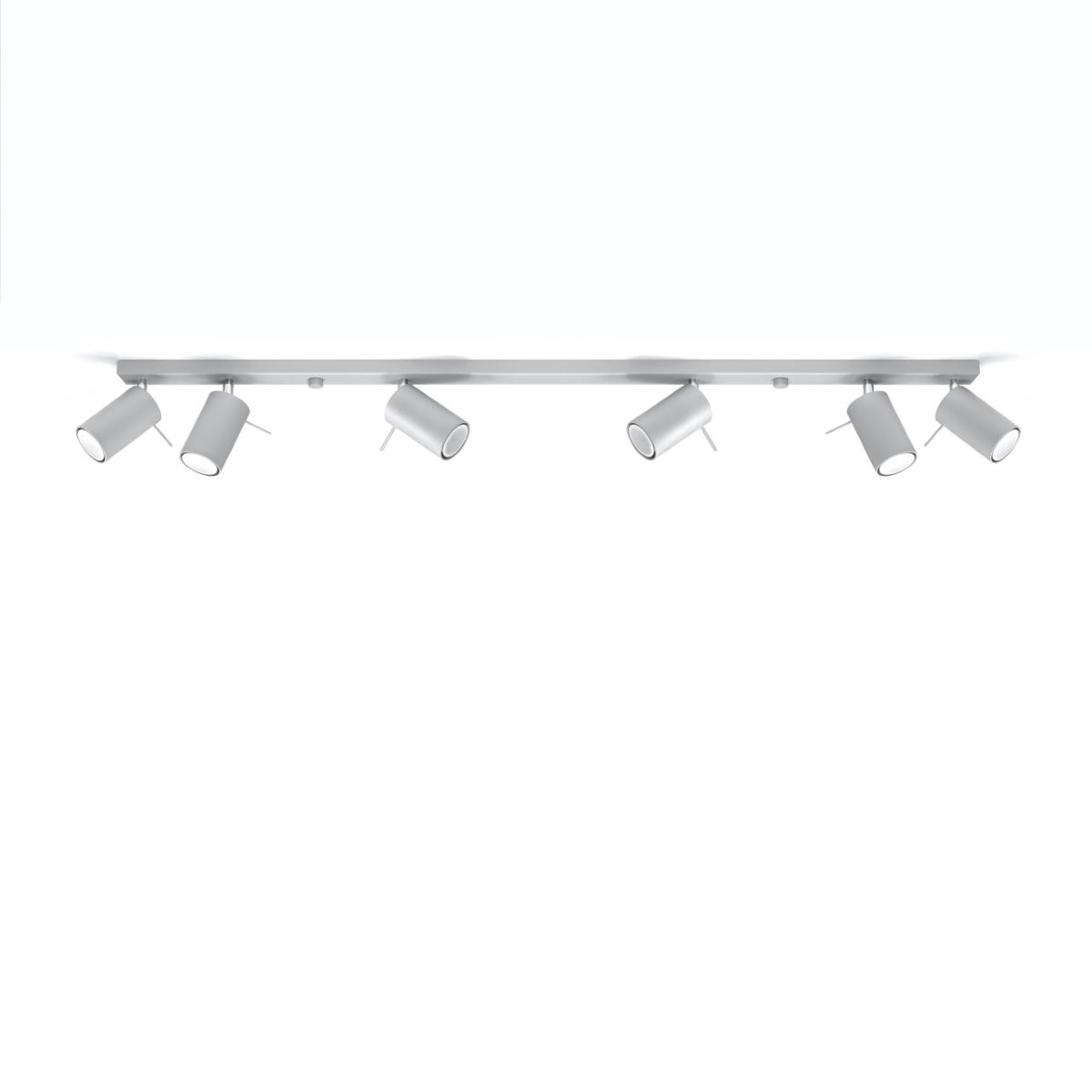 Sollux Lámpara de techo RING 6L gris 