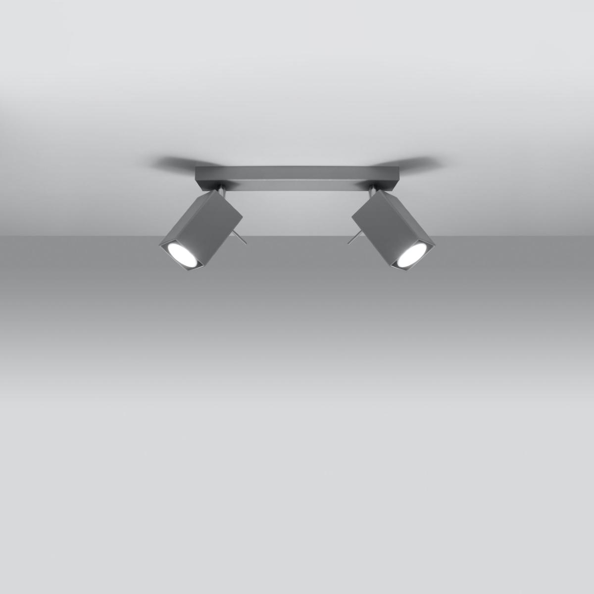 Sollux Lámpara de techo MERIDA 2 gris 