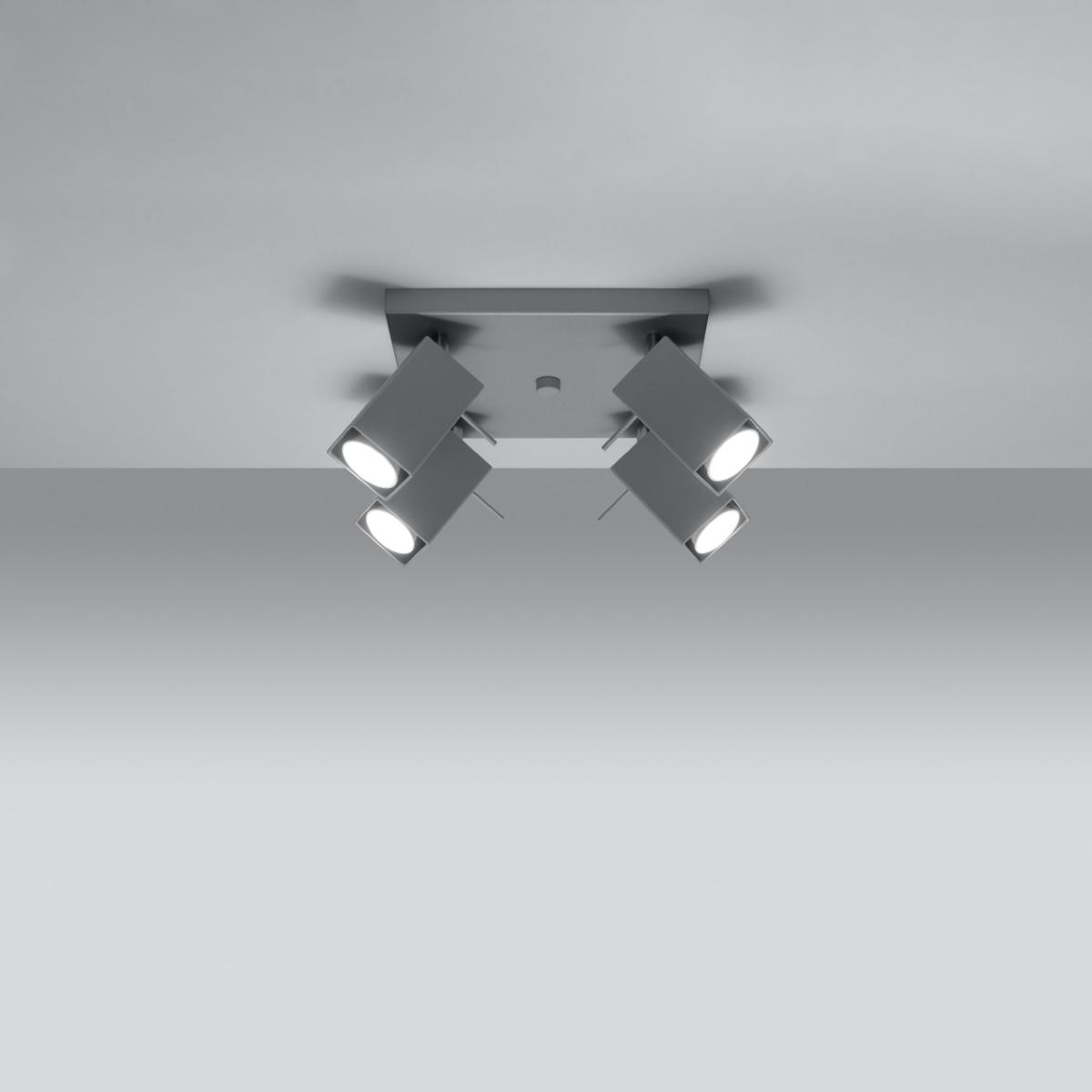 Sollux Lámpara de techo MERIDA 4 gris 