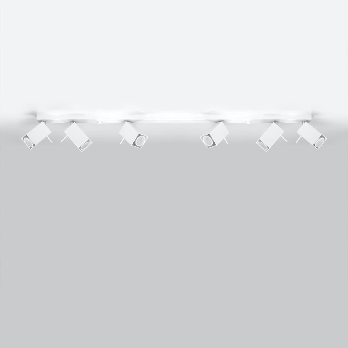 Sollux Lámpara de techo MERIDA 6L blanca 