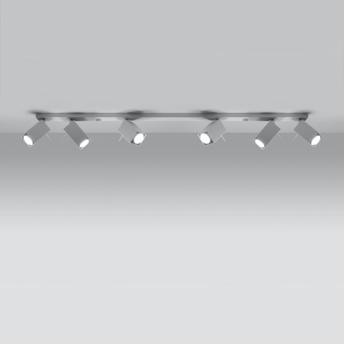 Sollux Lámpara de techo MERIDA 6L blanca 