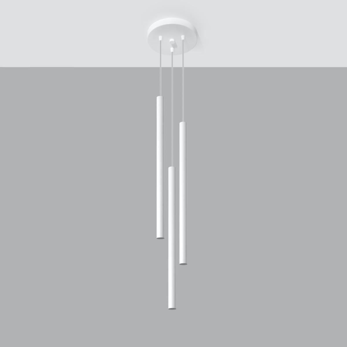 Sollux Lámpara colgante PASTELO 3P blanca 