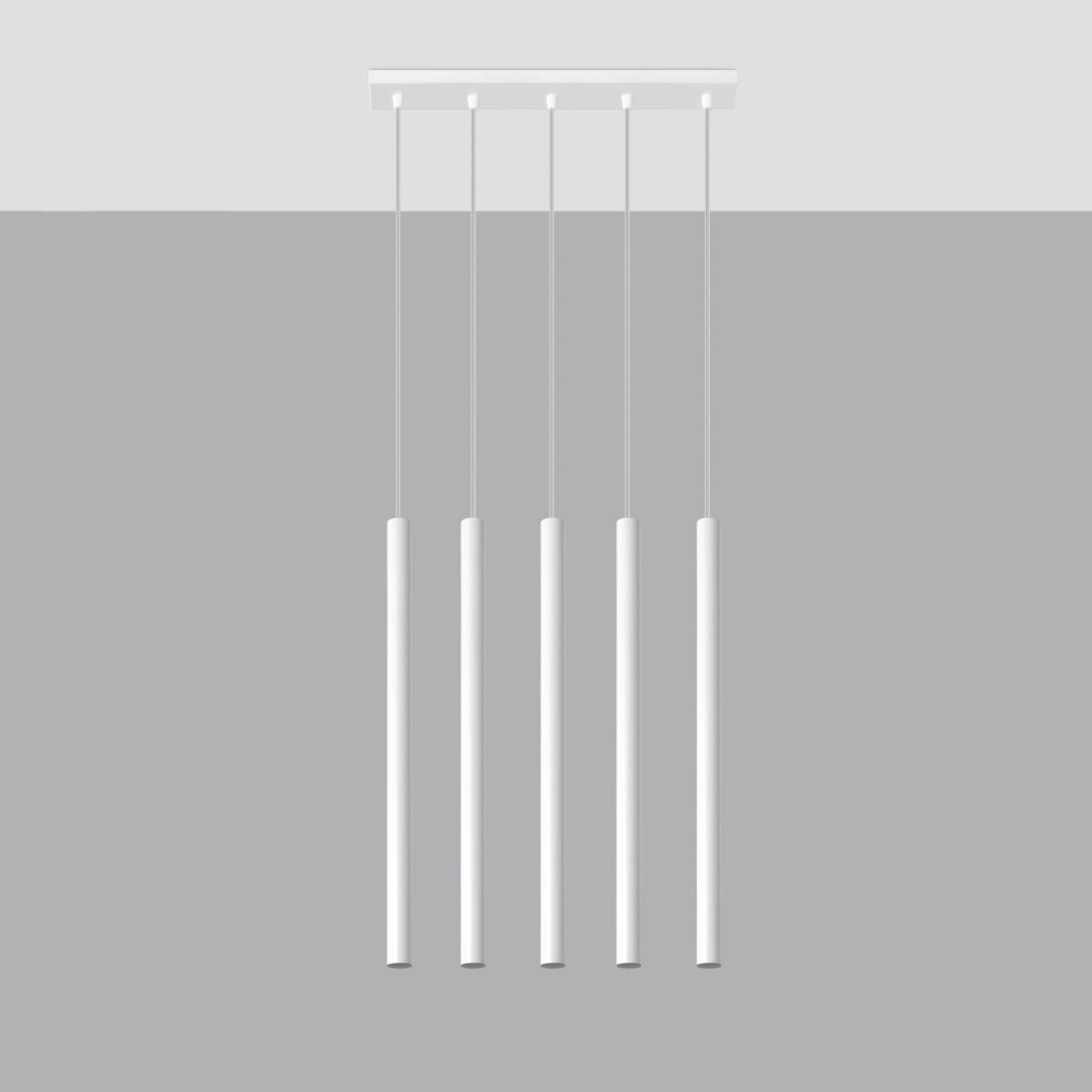 Sollux Lámpara colgante PASTELO 5 blanco 