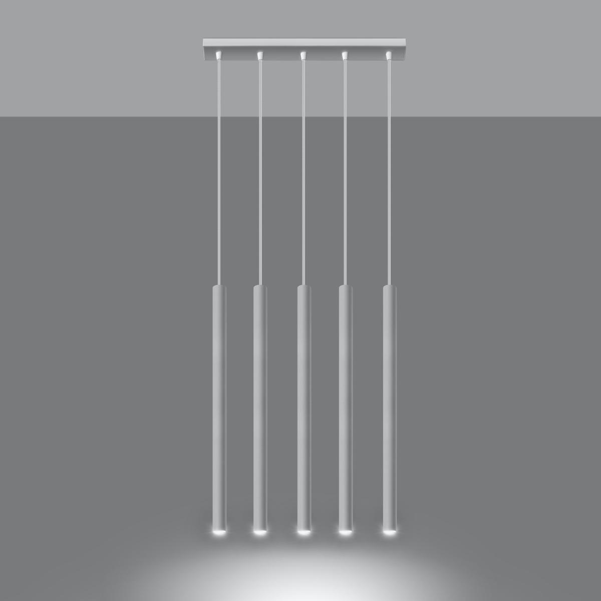 Sollux Lámpara colgante PASTELO 5 blanco 