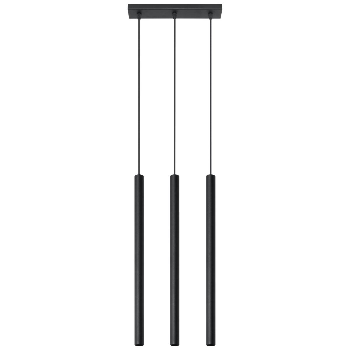 Sollux Lámpara colgante PASTELO 3 negro 