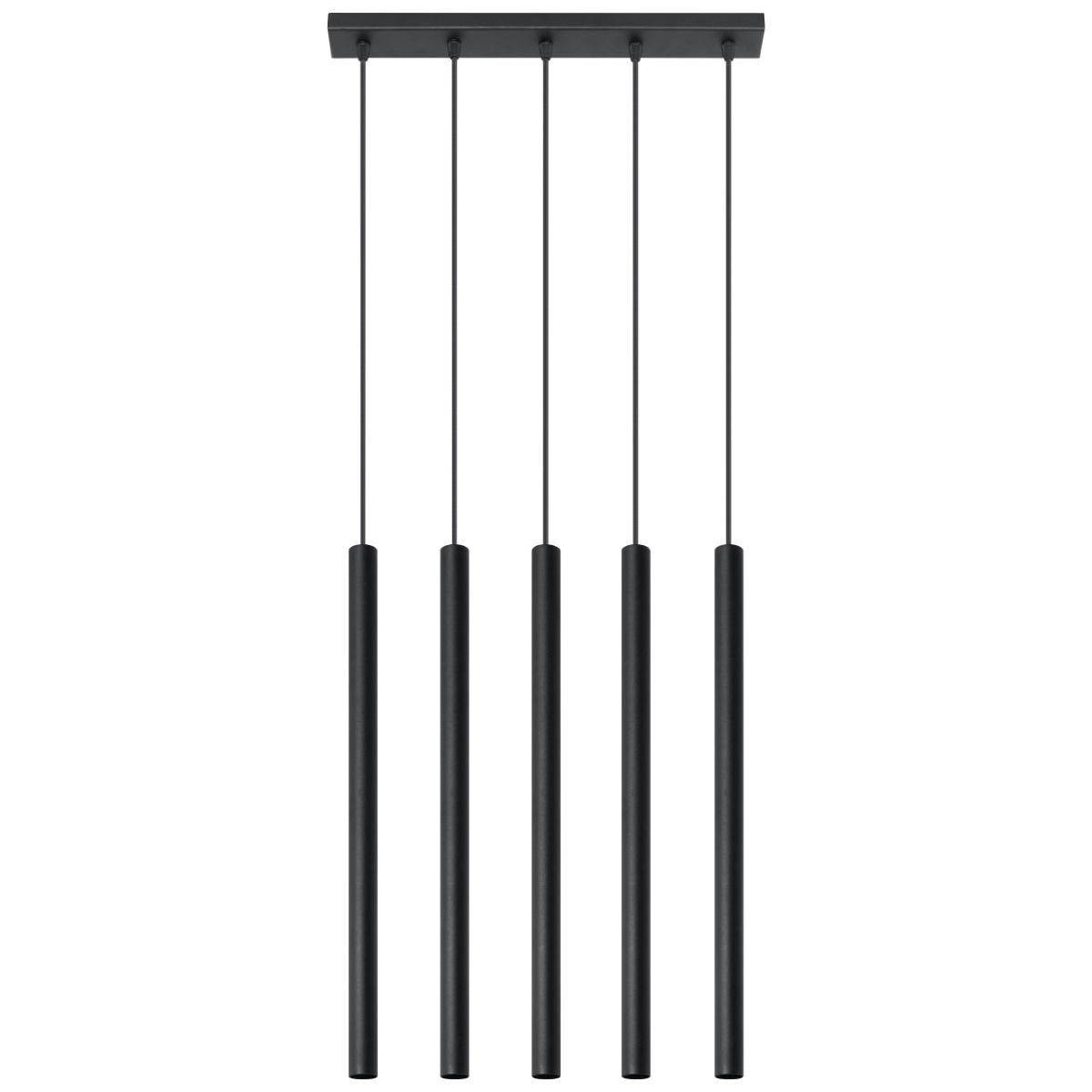 Sollux Lámpara colgante PASTELO 5 negro 