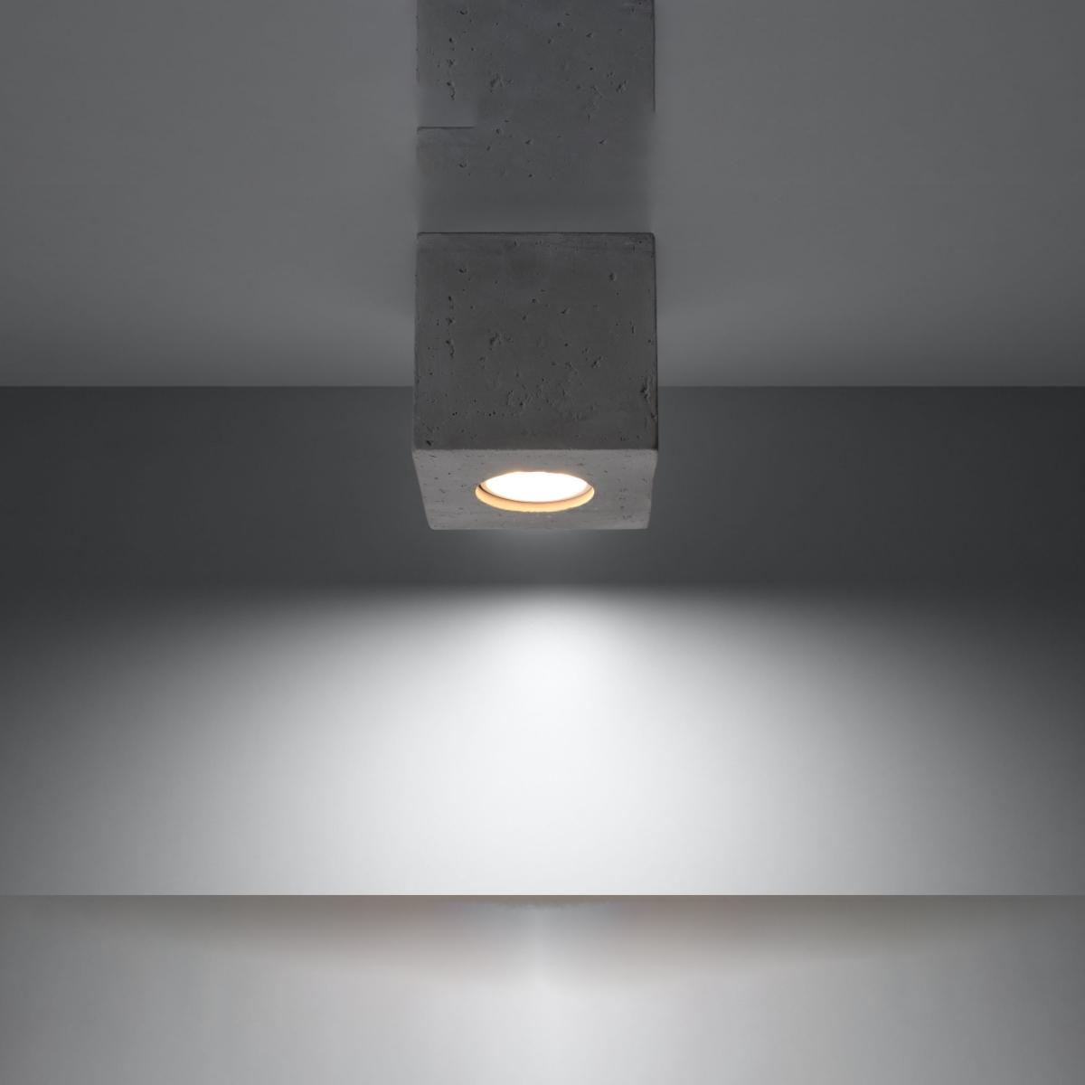 Sollux Lámpara de techo QUAD hormigón 