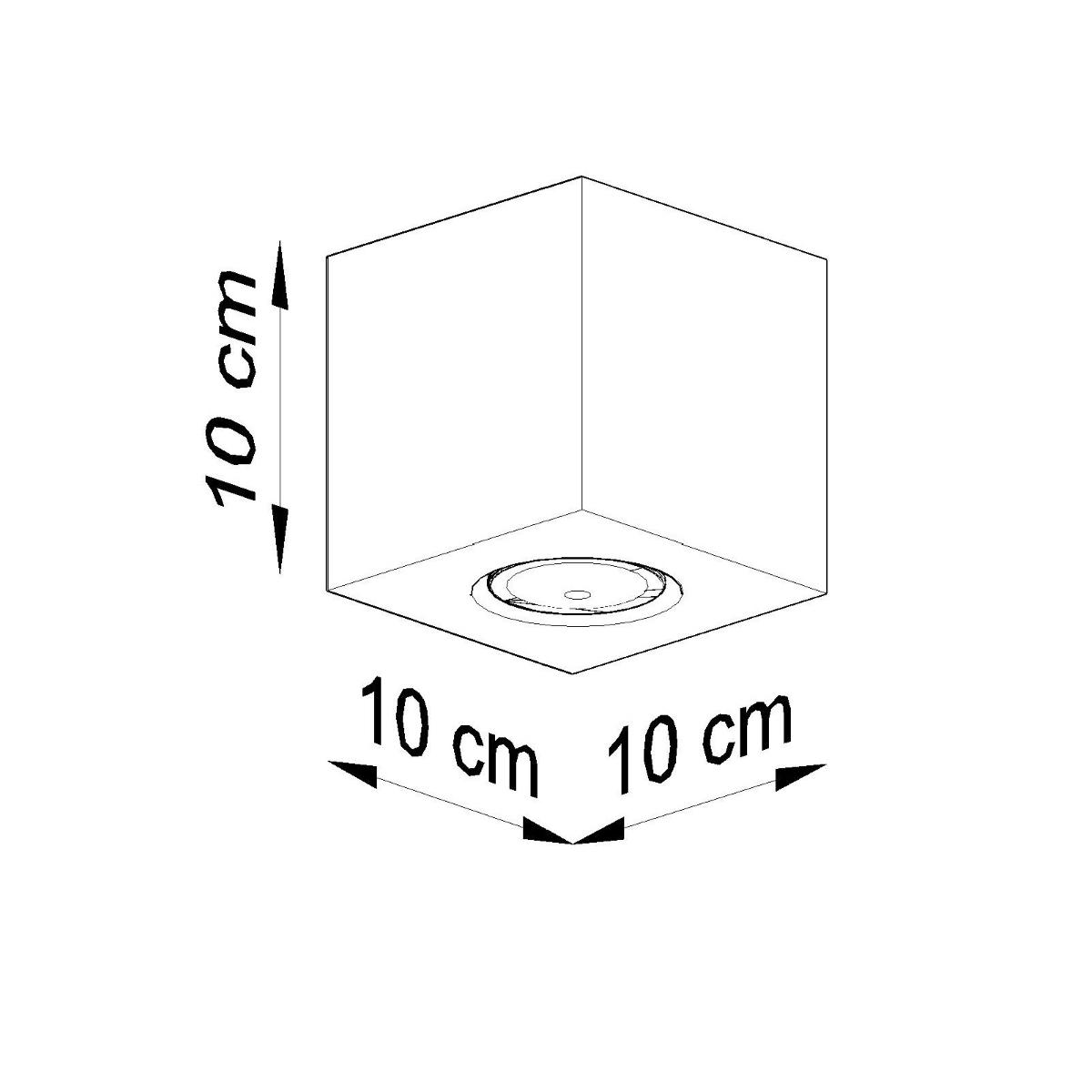 Sollux Lámpara de techo QUAD hormigón 