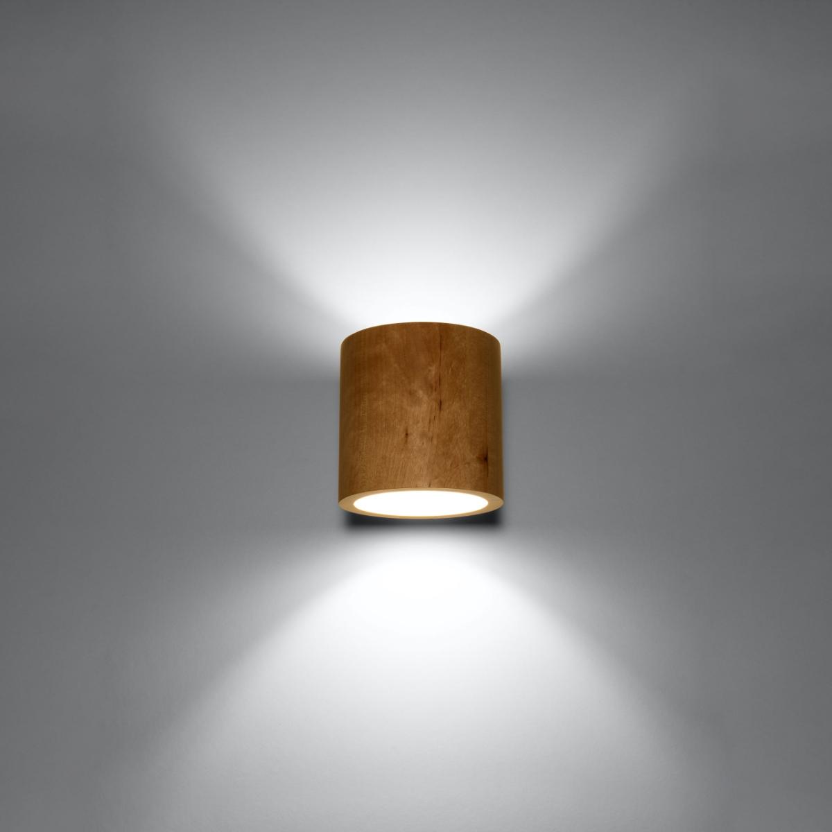 Sollux Aplique ORBIS madera natural 